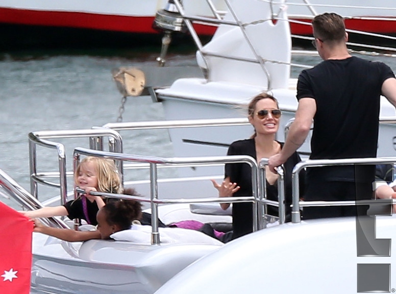 Photos from Angelina Jolie & Brad Pitt's Family Yacht Outing in Australia
