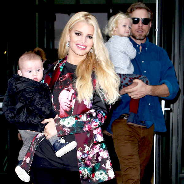 Aw! Jessica Simpson's Daughter Maxi Takes Her Big Sister Responsibilities  Seriously On Outing With Little Brother Ace