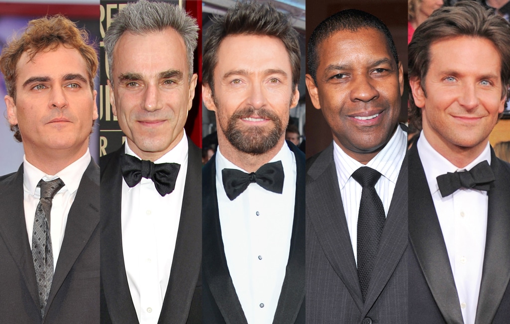 Joaquin Phoenix, Daniel Day-Lewis, Hugh Jackman, Denzel Washington, Bradley Cooper