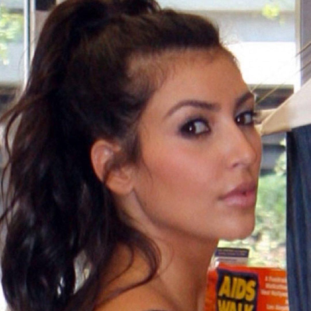 Kim Kardashian Shows Off Baby Hairs - E! Online