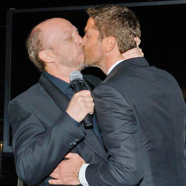 Gerard Butler Hosts Event for Haiti, Gets Big Kiss for Bigger Donation