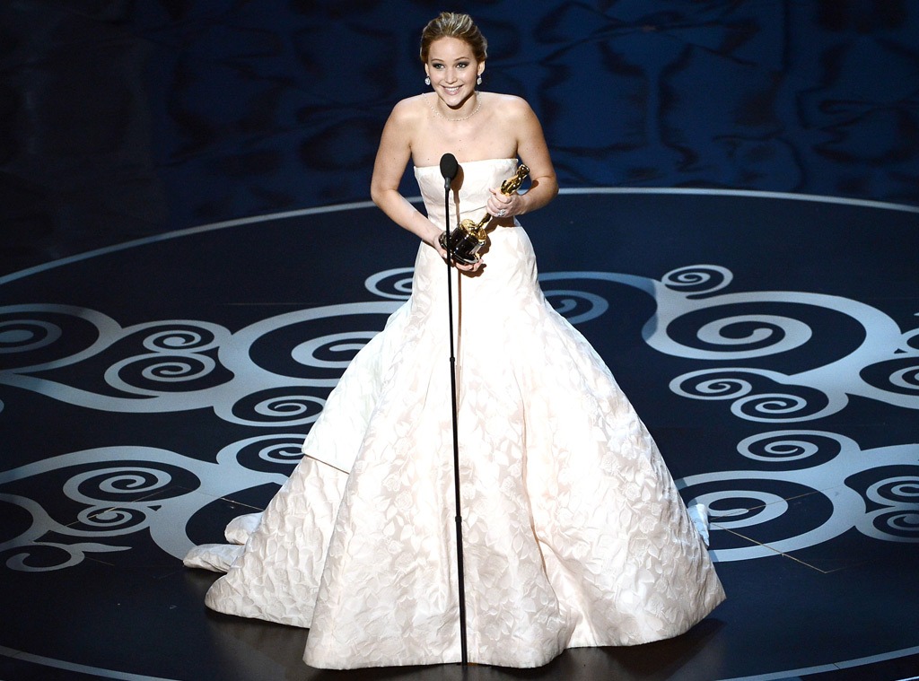 2013 Oscars Show, Jennifer Lawrence 