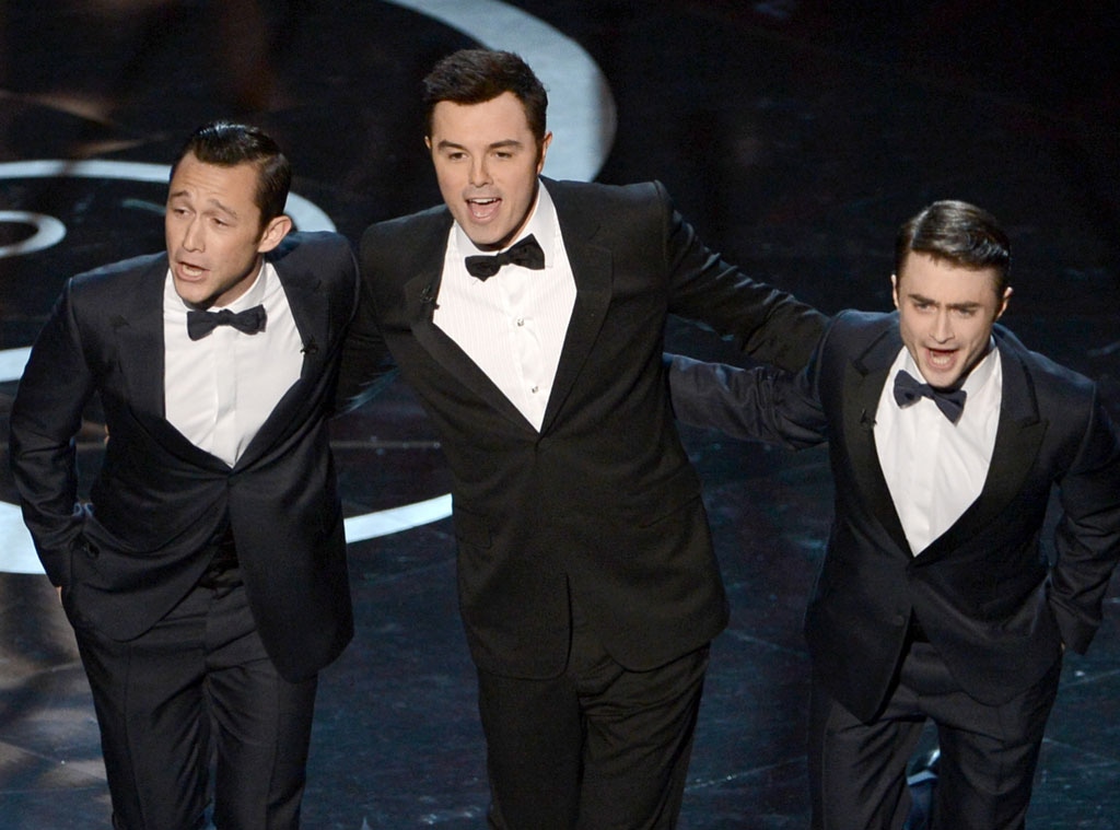 2013 Oscars Show, Joseph Gordon-Levitt, Seth MacFarlane, Daniel Radcliffe 