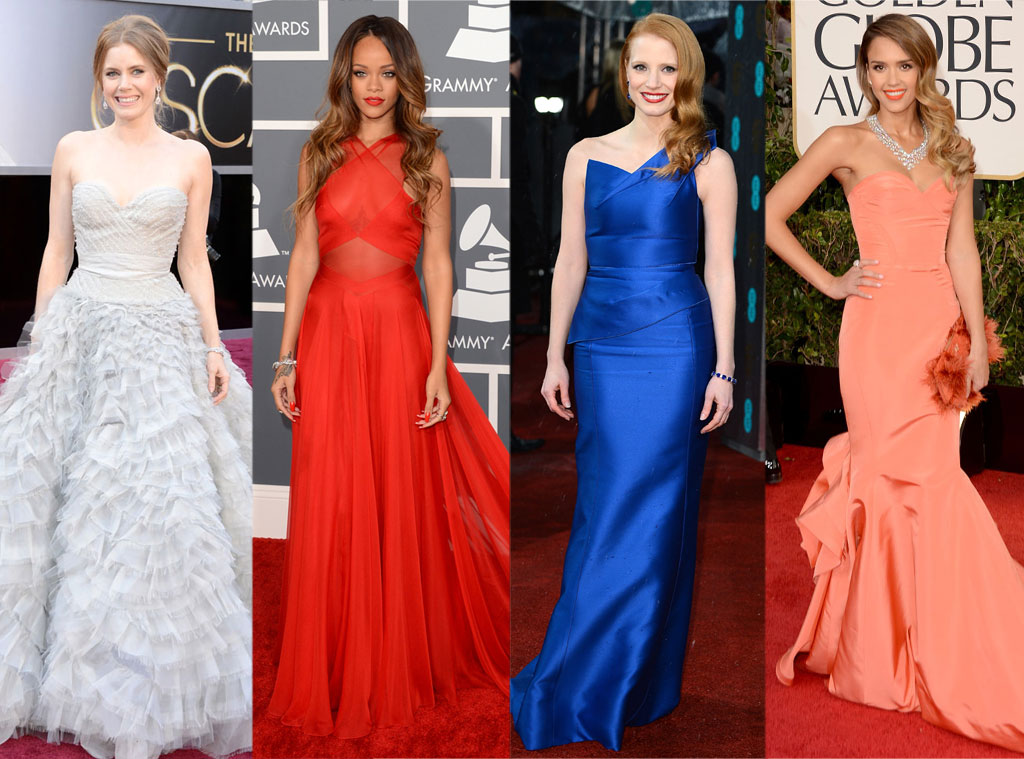 Best Dressed, Awards Season, Amy Adams, Rihanna, Jessica Chastain, Jessica Alba