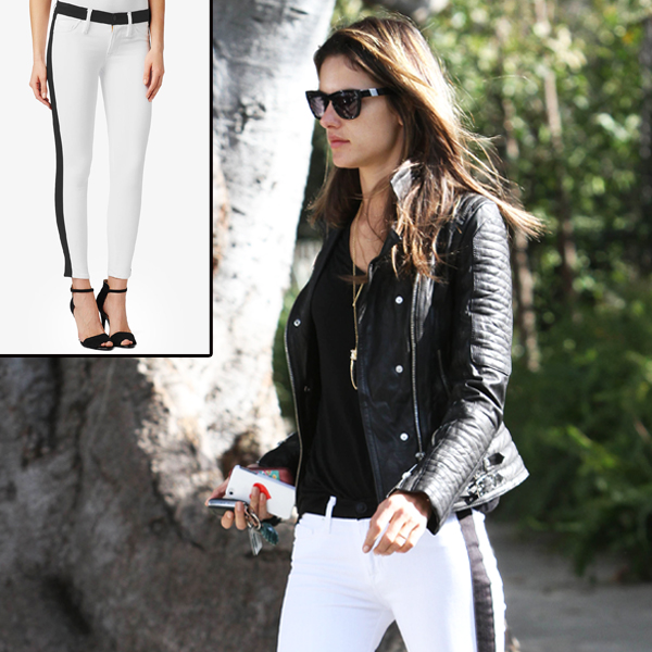 Alessandra Ambrosio looks super stylish in a white blazer over a