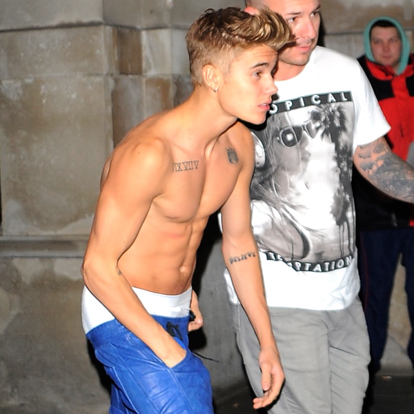 Justin Bieber, Shirtless
