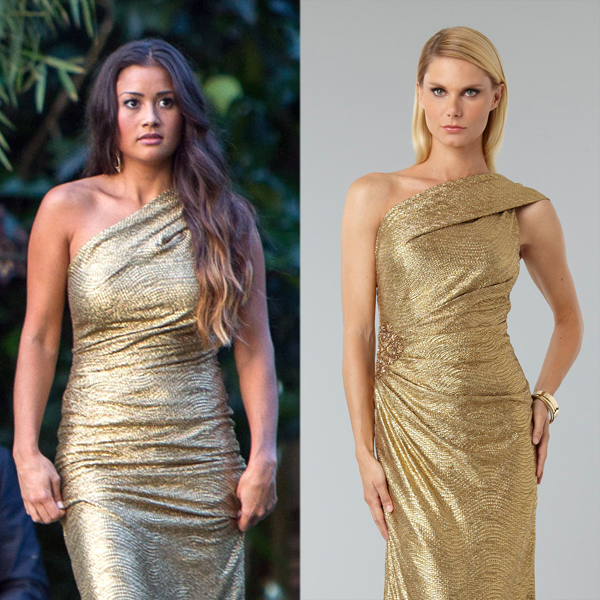 Catherine Giudici Glitters in David Meister Dress in Bachelor Finale