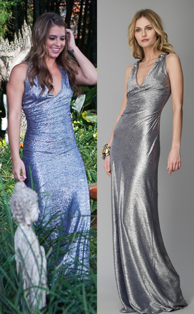 Catherine Giudici Glitters in David Meister Dress in Bachelor Finale