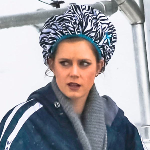 Amy Adams Snapped in a Shower Cap