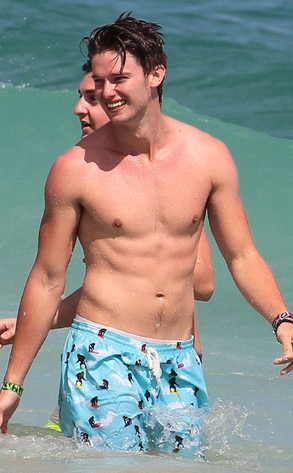 Patrick Schwarzenegger Hits the Beach, Looks Pretty Dang Good Shirtless ...