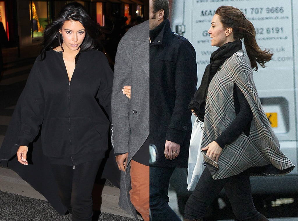 Caped Crusaders From Kim Kardashian S And Kate Middleton S Pregnancy Styles E News