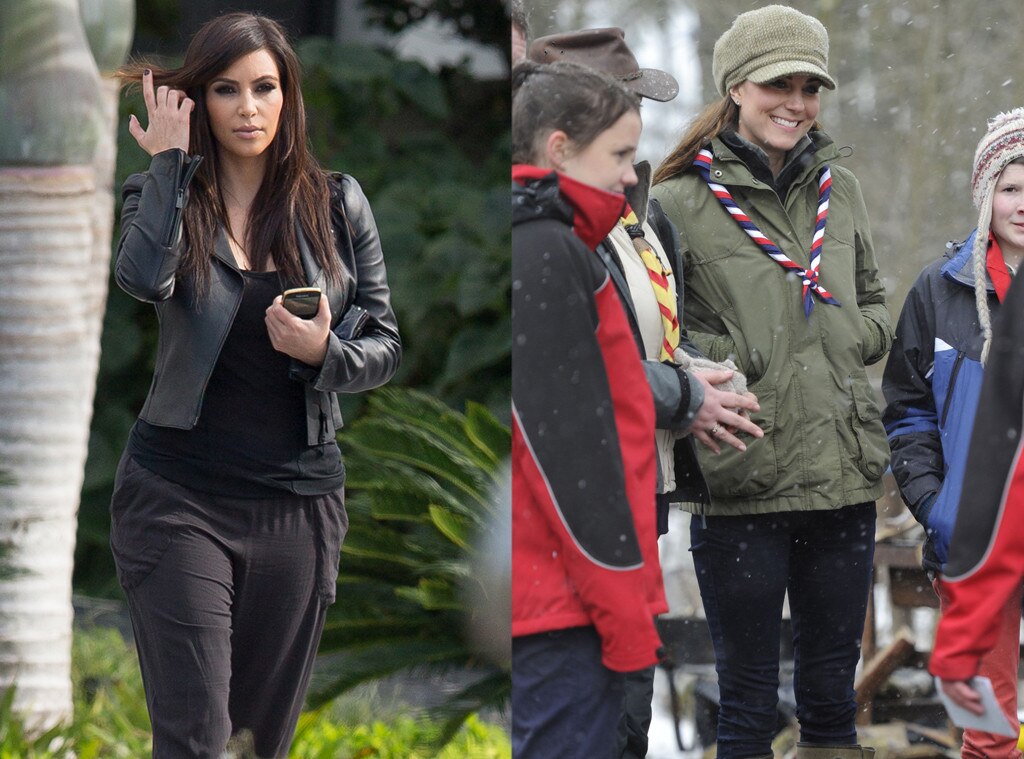 Cute And Casual From Kim Kardashian S And Kate Middleton S Pregnancy