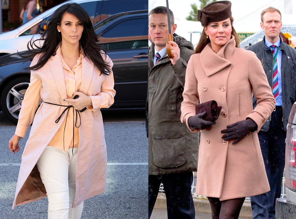 Pretty In Peach From Kim Kardashian S And Kate Middleton S Pregnancy