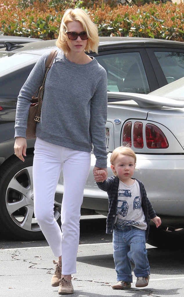 January Jones And Xander From Famous Moms And Their Sons E News