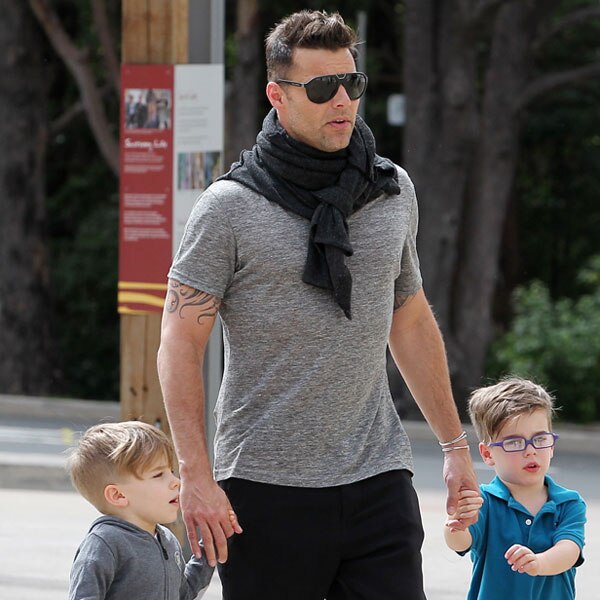 Ricky Martin Takes Adorable Twin Boys To Sydney Zoo - E! Online