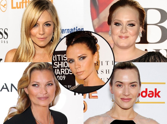 Kate Moss, Adele, Sienna Miller, Kate Winslet, Victoria Beckham 