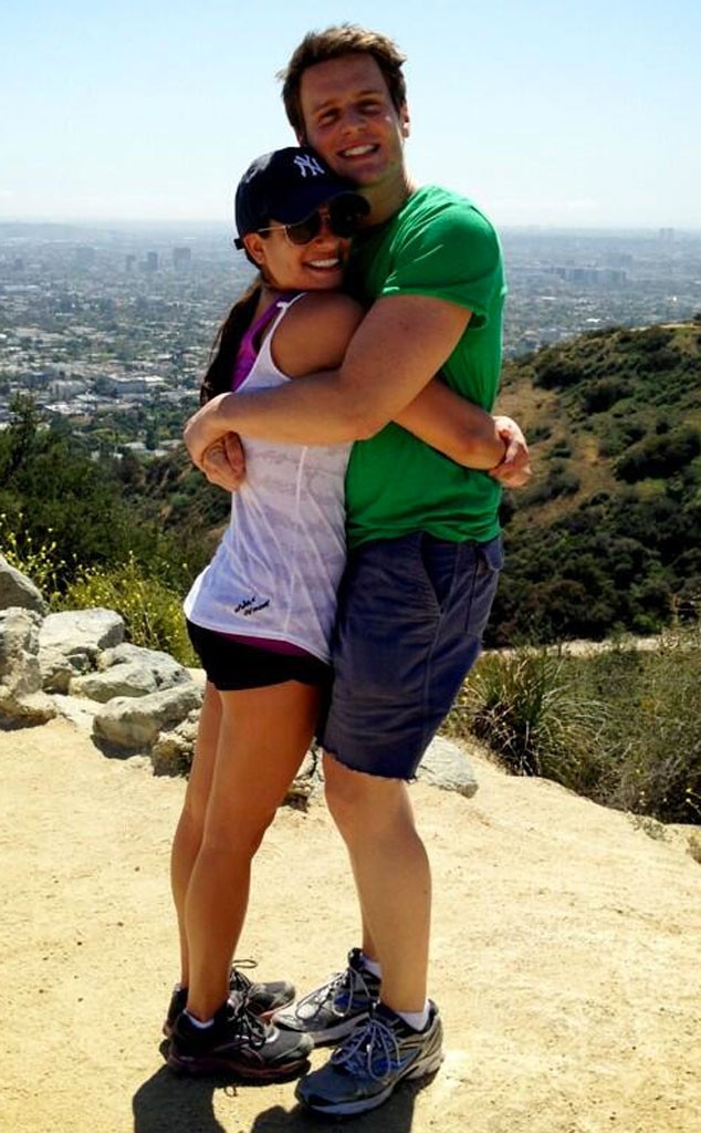 Glee s Lea Michele Hikes With Jonathan Groff