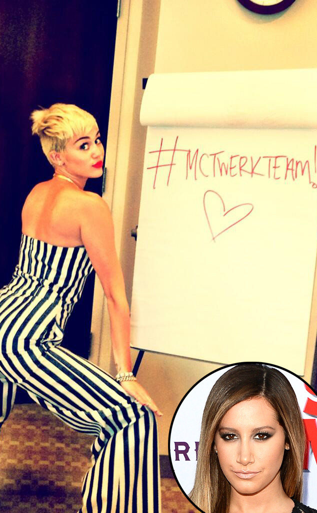 Exclusive Miley Cyrus Vs Ashley Tisdale In A Twerk Off E Online