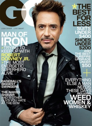 Robert Downey Jr, GQ Cover