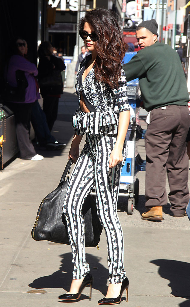 Selena Gomez Black Top Street Style 2023
