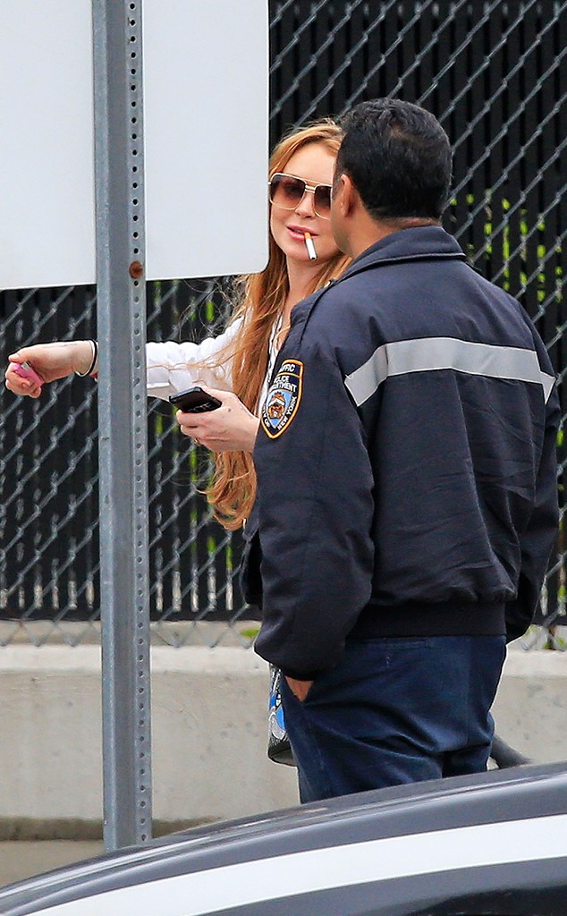 Lindsay Lohan, NYPD, Tow Impound Lot