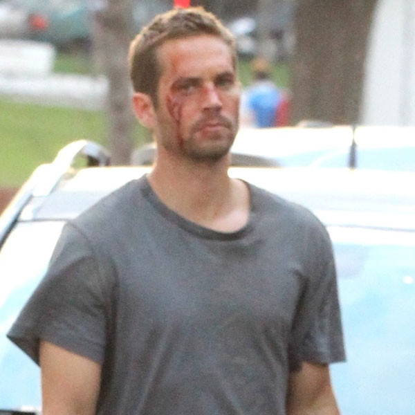Snapped on Set Paul Walker Is All Bloodied Up Filming