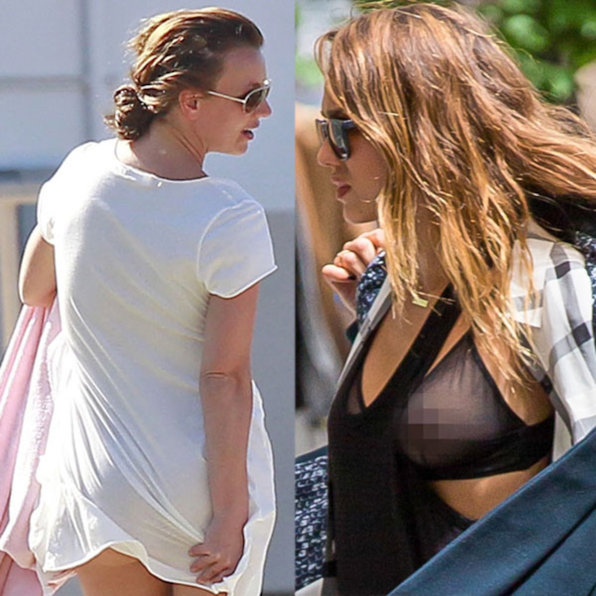 Alba's Nip Slip, Brit's Butt & More Wardrobe Malfunctions - E! Online - CA