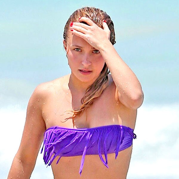 Hayden Makes Waves in Purple Bikini - E! Online