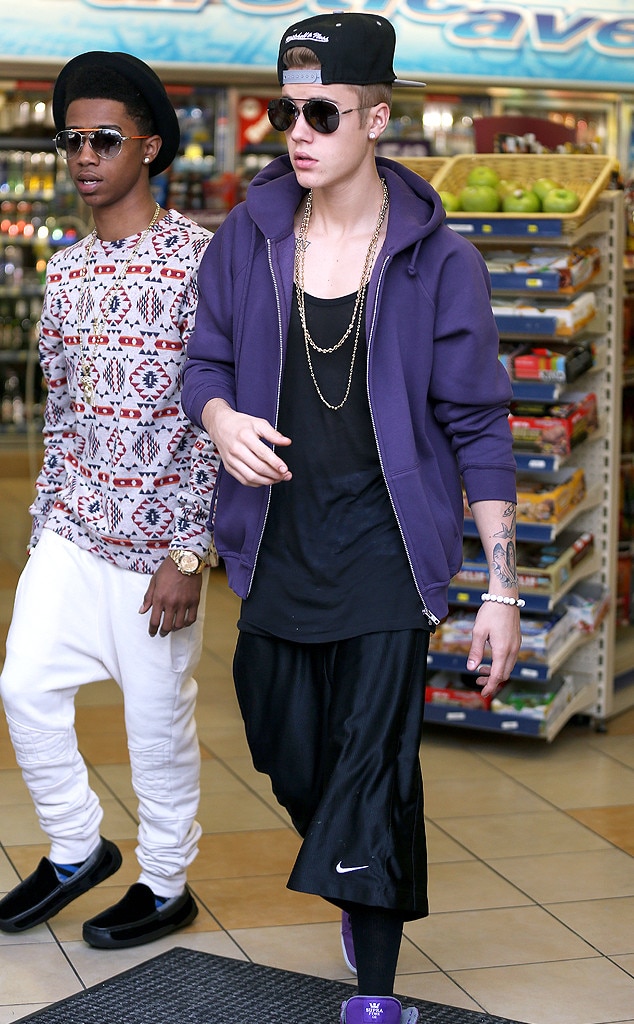 Justin bieber store in purple hoodie