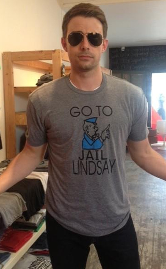 Jonathan Bennett, Lindsay Lohan, Go To Jail Lindsay shirt