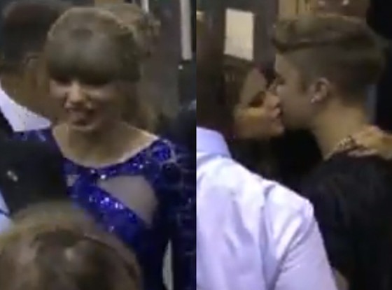 Justin And Selena Kiss Backstage At Billboard Awards E