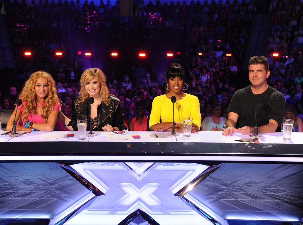 Paulina Rubio, Demi Lovato, Kelly Rowland, Simon Cowell, X Factor