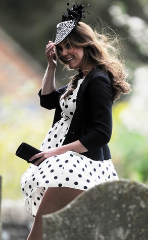 Pregnant Kate Middleton Recycles Polka-Dot Dress for Wedding—See the ...