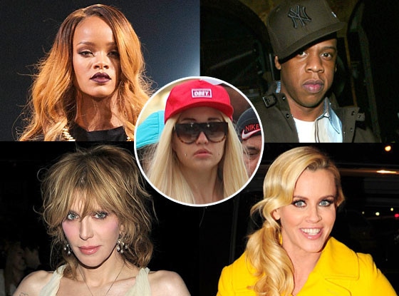 Rihanna, Amanda Bynes, Jay-Z, Jenny McCarthy, Courtney Love
