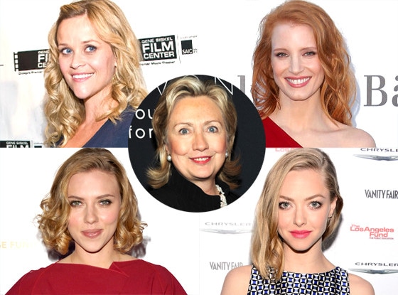 Reese Witherspoon, Jessica Chastain, Scarlett Johansson, Amanda Seyfried, Hillary Clinton