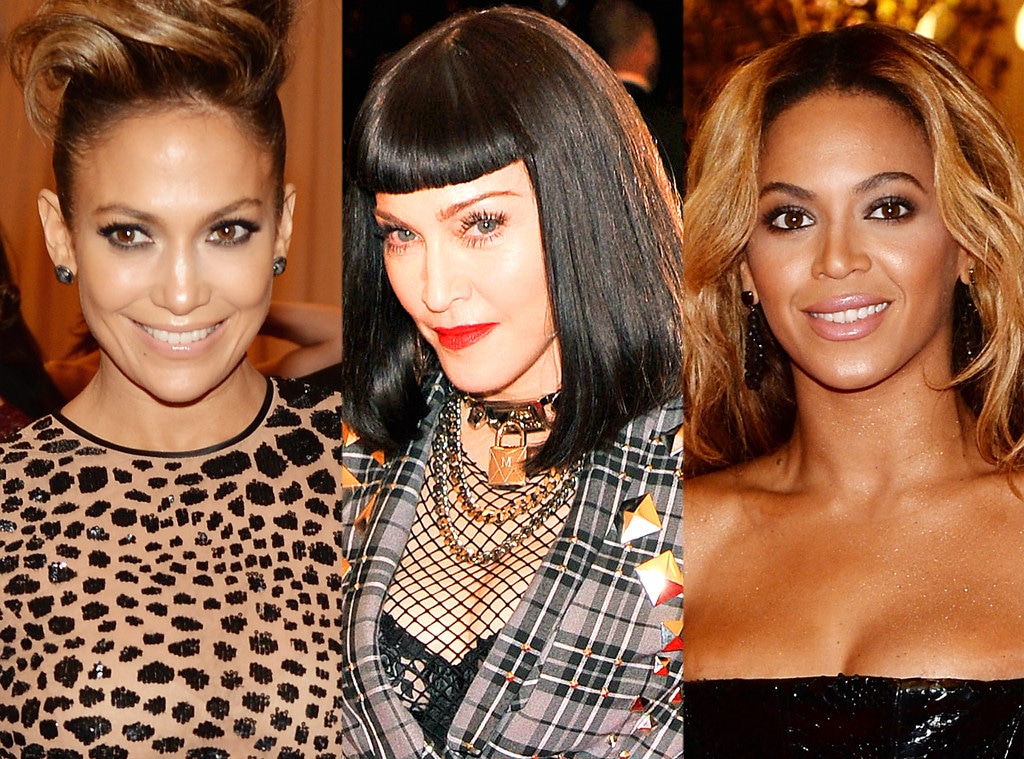 Beyonce, Jennifer Lopez, Madonna