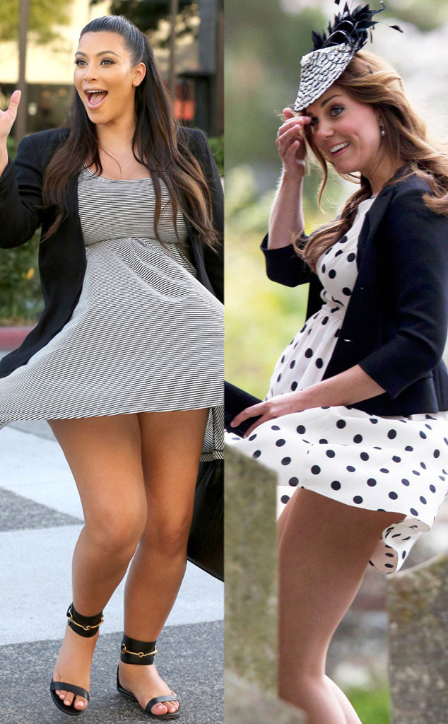 Fotos De Estilo Maternidade Kim Kardashian Vs Kate Middleton E Online Brasil