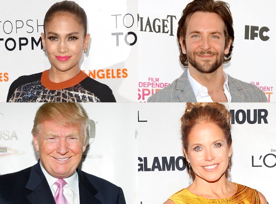 Jennifer Lopez, Bradley Cooper, Donald Trump, Katie Couric