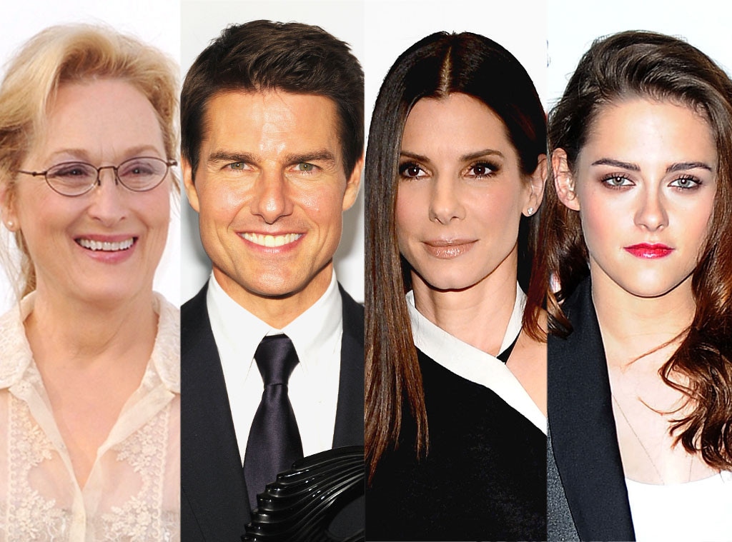 Meryl Streep, Tom Cruise, Sandra Bullock, Kristen Stewart