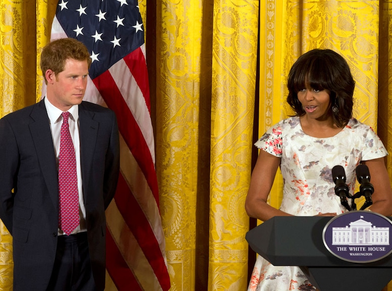 First lady Michelle Obama, Prince Harry