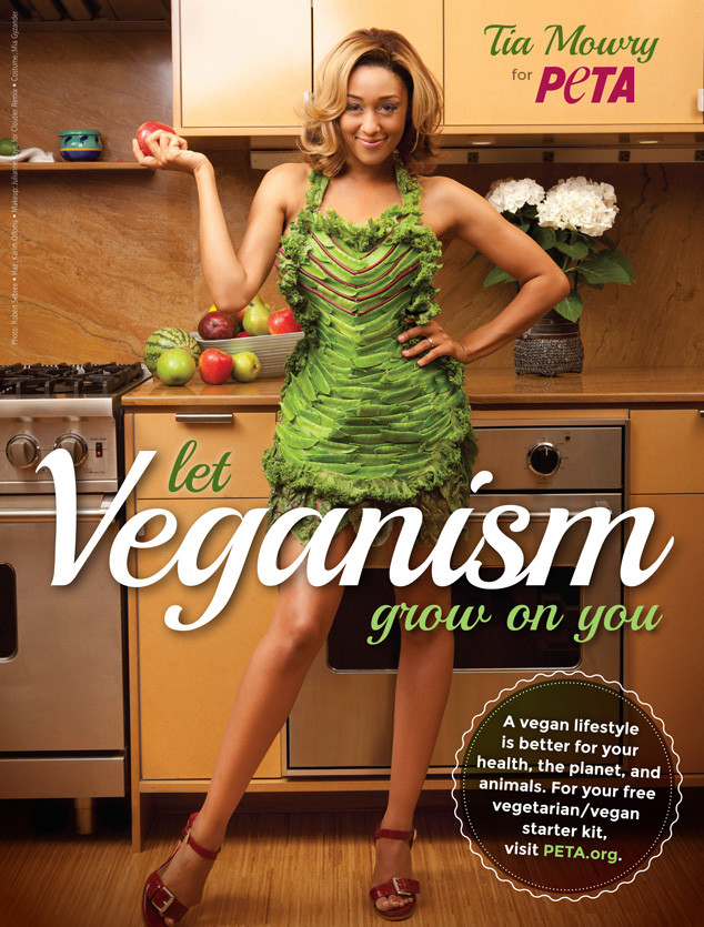 See Tia Mowry Wear Nothing but Lettuce for New PETA Ad