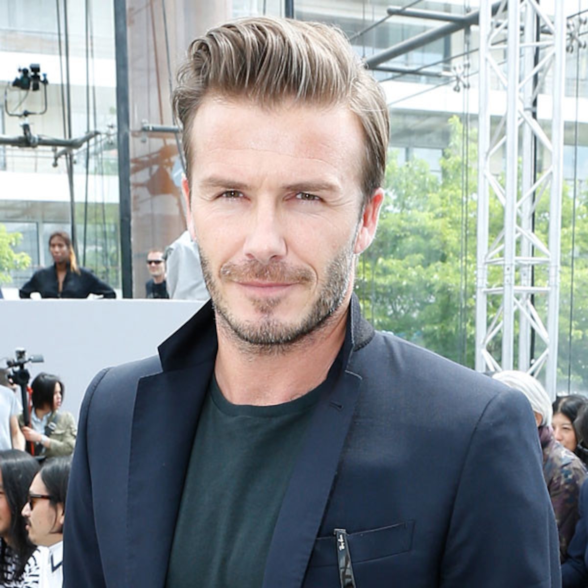 David Beckham Spotted at Louis Vuitton Show (and Looks Hot, Obvs)