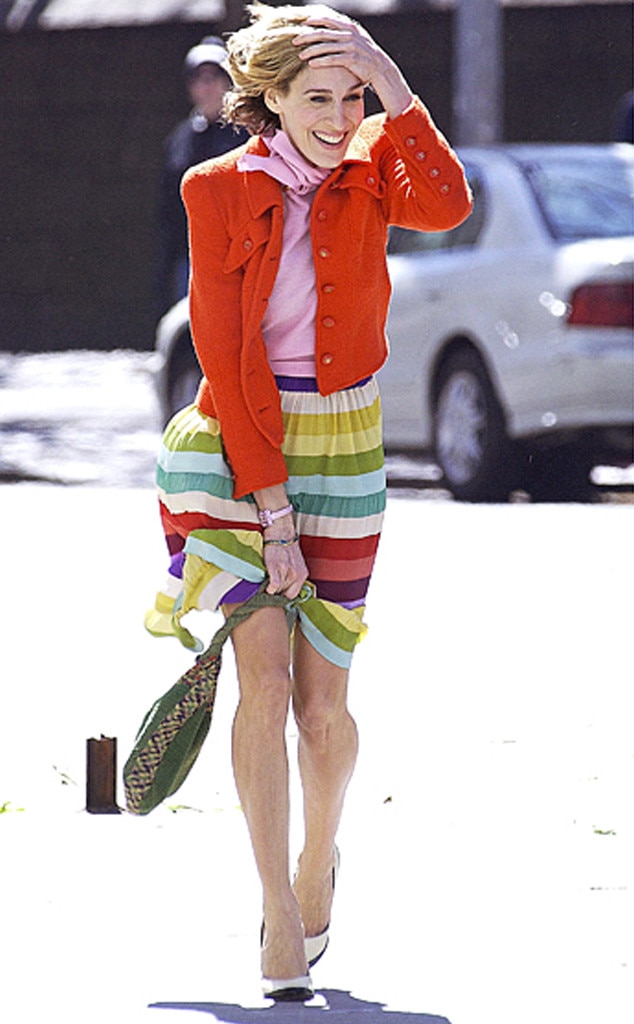 Rainbow Bright From Carrie Bradshaw S Best Outfits E News