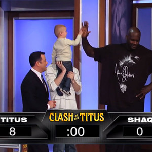 Shaquille Oneal Blanked By 2 Year Old Titus Ashby In Basketball Shooting Contest On Jimmy 0307