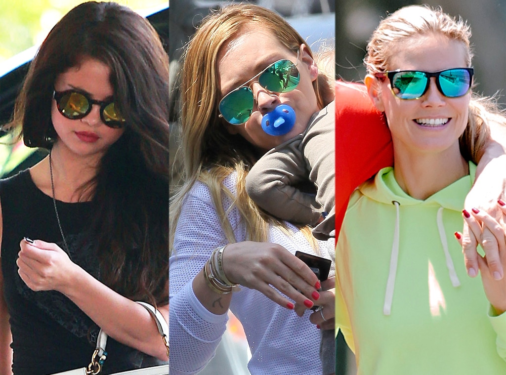 Hilary Duff, Selena Gomez, Heidi Klum, Sunglasses Trends