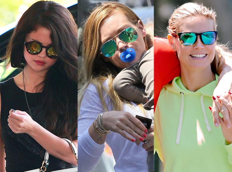 Hilary Duff, Selena Gomez, Heidi Klum, Sunglasses Trends