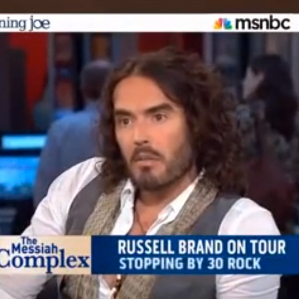 Russell Brand Morning Joe Dishes "Shrill, White Noise"