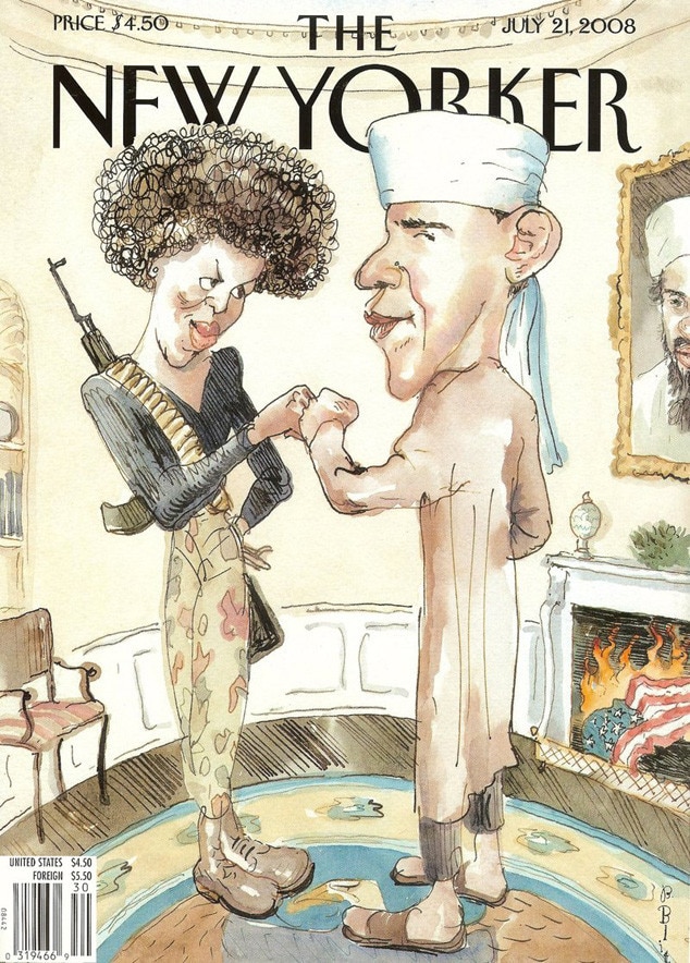 Barack And Michelle Obama The New Yorker July 2008 From 