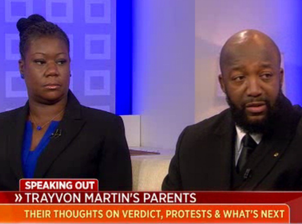 Sybrina Fulton, Tracy Martin, Trayvon Martin, Today Show