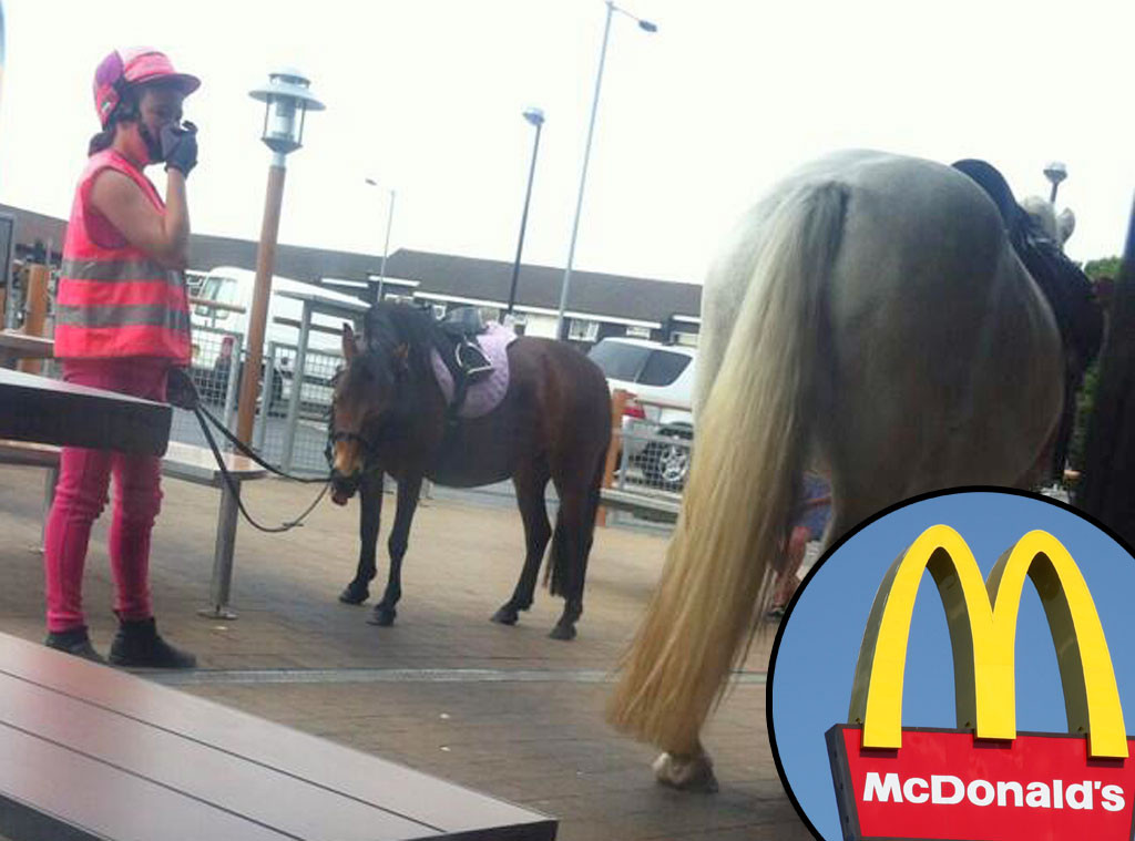 Woman Brings Her Horse Into McDonald's, Horse Poops E! Online